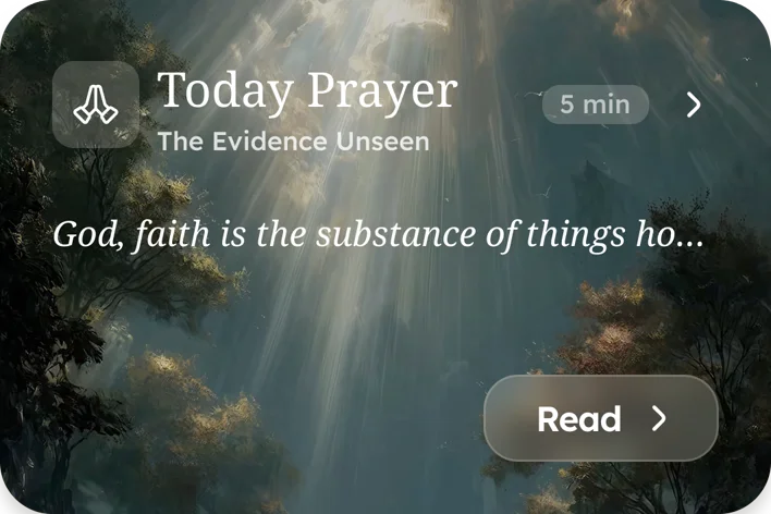 Today Prayer card in the Blessen app